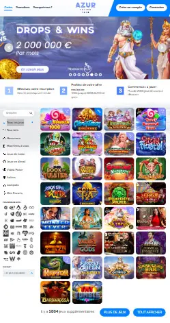 l'application et interface MYJACKPOT CASINO