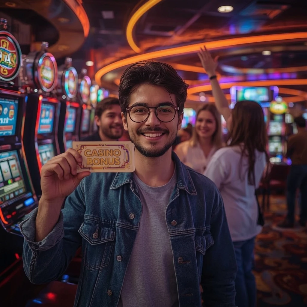 une personne avec un bonus MyJackpot Casino